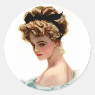 Vintage Viktorianische Lady Stickers Siegel