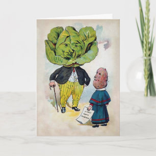 Vintage Viktorianische Lebensmittel Feiertagskarte