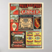 Vintage Viktorianische Lebensmittelwerbung Poster (Vorne)