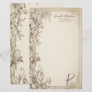 Vintage Viktorianische Look Stationierung Briefpapier