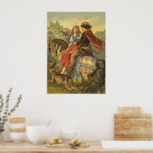 Vintage Viktorianische Märchen, Bruder und Schwest Poster (Küche)