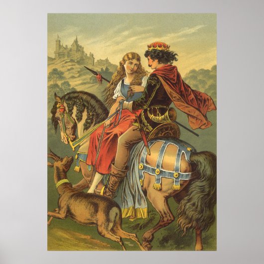 Vintage Viktorianische Märchen, Bruder und Schwest Poster (Vorne)