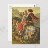 Vintage Viktorianische Märchen, Bruder und Schwest Postkarte (Vorne/Hinten)