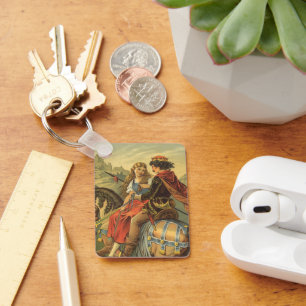 Vintage Viktorianische Märchen, Bruder und Schwest Schlüsselanhänger