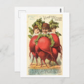 Vintage Viktorianische Menschen mit Radieschen Postkarte (Vorne/Hinten)