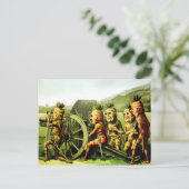 Vintage Viktorianische Militärkarrots Postkarte (Stehend Vorderseite)