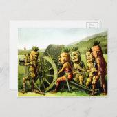 Vintage Viktorianische Militärkarrots Postkarte (Vorne/Hinten)