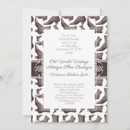 Vintage Viktorianische Modeshow Gala Einladung