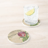 Vintage Viktorianische Musik Romantik Tulips Getränkeuntersetzer (Seite)