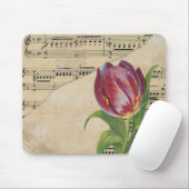 Vintage Viktorianische Musik Romantik Tulips Mousepad (Mit Mouse)