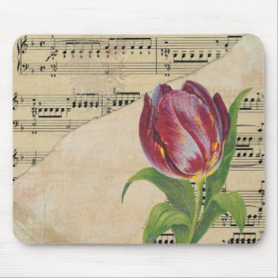 Vintage Viktorianische Musik Romantik Tulips Mousepad