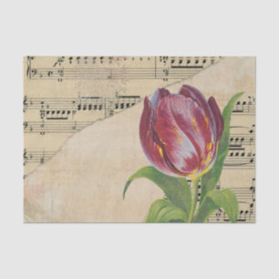 Vintage Viktorianische Musik Romantik Tulips Seidenpapier