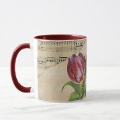 Vintage Viktorianische Musik Romantik Tulips Tasse (Links)