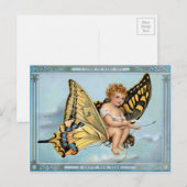 Vintage Viktorianische neue Jahre Postkarte (Vorne/Hinten)