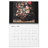 Vintage viktorianische Öl-mit Blumenmalereien, Kalender (Feb 2026)