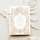 Vintage Viktorianische Ornament-Rahmen-Hochzeit Einladung