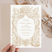 Vintage Viktorianische Ornament-Rahmen-Hochzeit Einladung