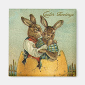 Vintage Viktorianische Osterbrunnen in einem Golde Magnet (Vorne)