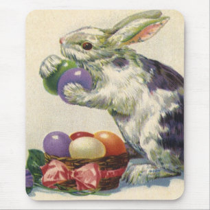 Vintage Viktorianische Ostereier - Hase- und Oster Mousepad