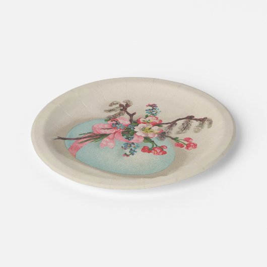 Vintage Viktorianische Ostereispappplatte Pappteller (Schrägansicht)