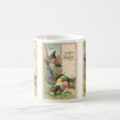 Vintage Viktorianische Ostergruß mit Gnome Kaffeetasse (Mittel)