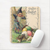 Vintage viktorianische Ostergrüße mit Gnom Mousepad (Mit Mouse)