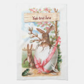 Vintage Viktorianische Osterküche Geschirrtuch (Vertikal)