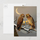 Vintage Viktorianische Owls Postkarte (Vorne/Hinten)
