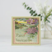 Vintage Viktorianische Party Einladung (Stehend Vorderseite)