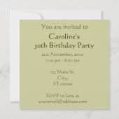 Vintage Viktorianische Party Einladung (Rückseite)