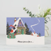 Vintage Viktorianische Party Einladung (Stehend Vorderseite)