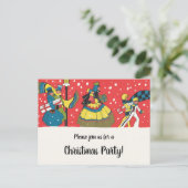 Vintage Viktorianische Party Einladung Postkarte (Stehend Vorderseite)