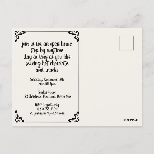 Vintage Viktorianische Party Einladung Postkarte (Rückseite)