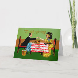 Vintage Viktorianische Patriotische Erntedank-Kart Feiertagskarte