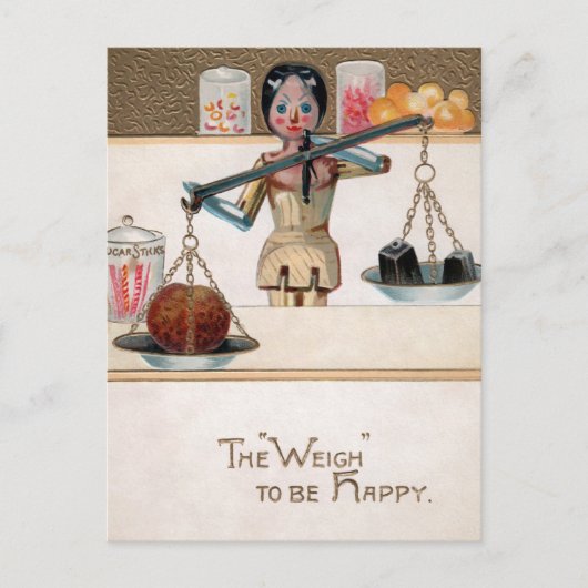 Vintage Viktorianische Puppenkarte Postkarte (Vorderseite)