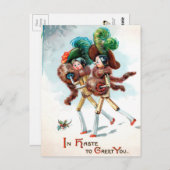 Vintage Viktorianische Puppenkarte Postkarte (Vorne/Hinten)