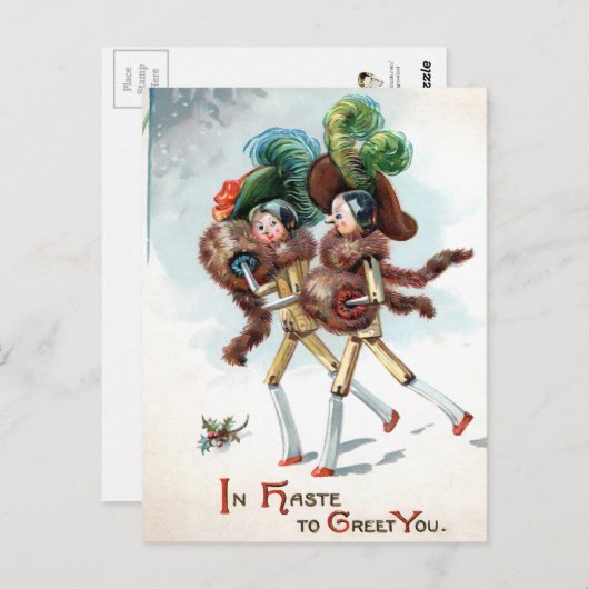 Vintage Viktorianische Puppenkarte Postkarte (Vorne/Hinten)