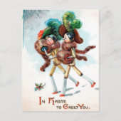 Vintage Viktorianische Puppenkarte Postkarte (Vorderseite)