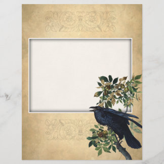 Vintage Viktorianische Raven Decoupage - Gotisches Briefbogen
