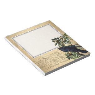 Vintage Viktorianische Raven Decoupage - Gotisches Notizblock
