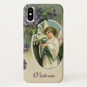 Vintage-viktorianische religiöse Osterengel-Blumen Case-Mate iPhone Hülle