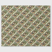 Vintage viktorianische Retro Kunst-Katzen-Kätzchen Geschenkpapier (Flach)