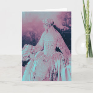Vintage viktorianische rosa und babyblaue Braut, S Einladung