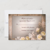 Vintage viktorianische Rose Hochzeit rsvp (Vorderseite)