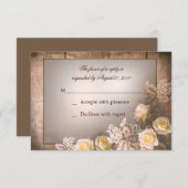 Vintage viktorianische Rose Hochzeit rsvp (Vorne/Hinten)