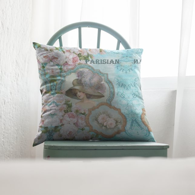 Vintage Viktorianische Rose Kissen (Von Creator hochgeladen)