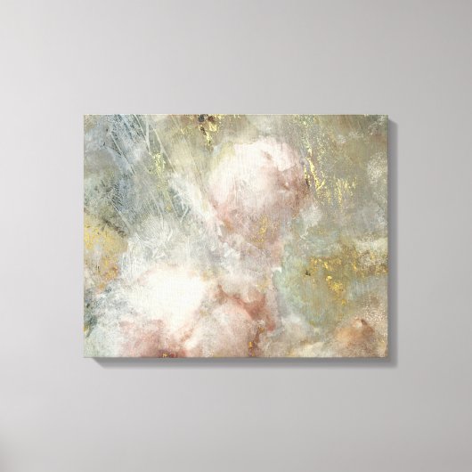 Vintage Viktorianische Rose mit Goldakzenten Leinwanddruck (Vorderseite)