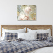Vintage Viktorianische Rose mit Goldakzenten Leinwanddruck (Insitu (Schlafzimmer))