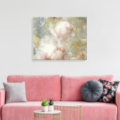 Vintage Viktorianische Rose mit Goldakzenten Leinwanddruck (Insitu (Wohnzimmer))