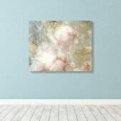 Vintage Viktorianische Rose mit Goldakzenten Leinwanddruck (Insitu (Holzboden))